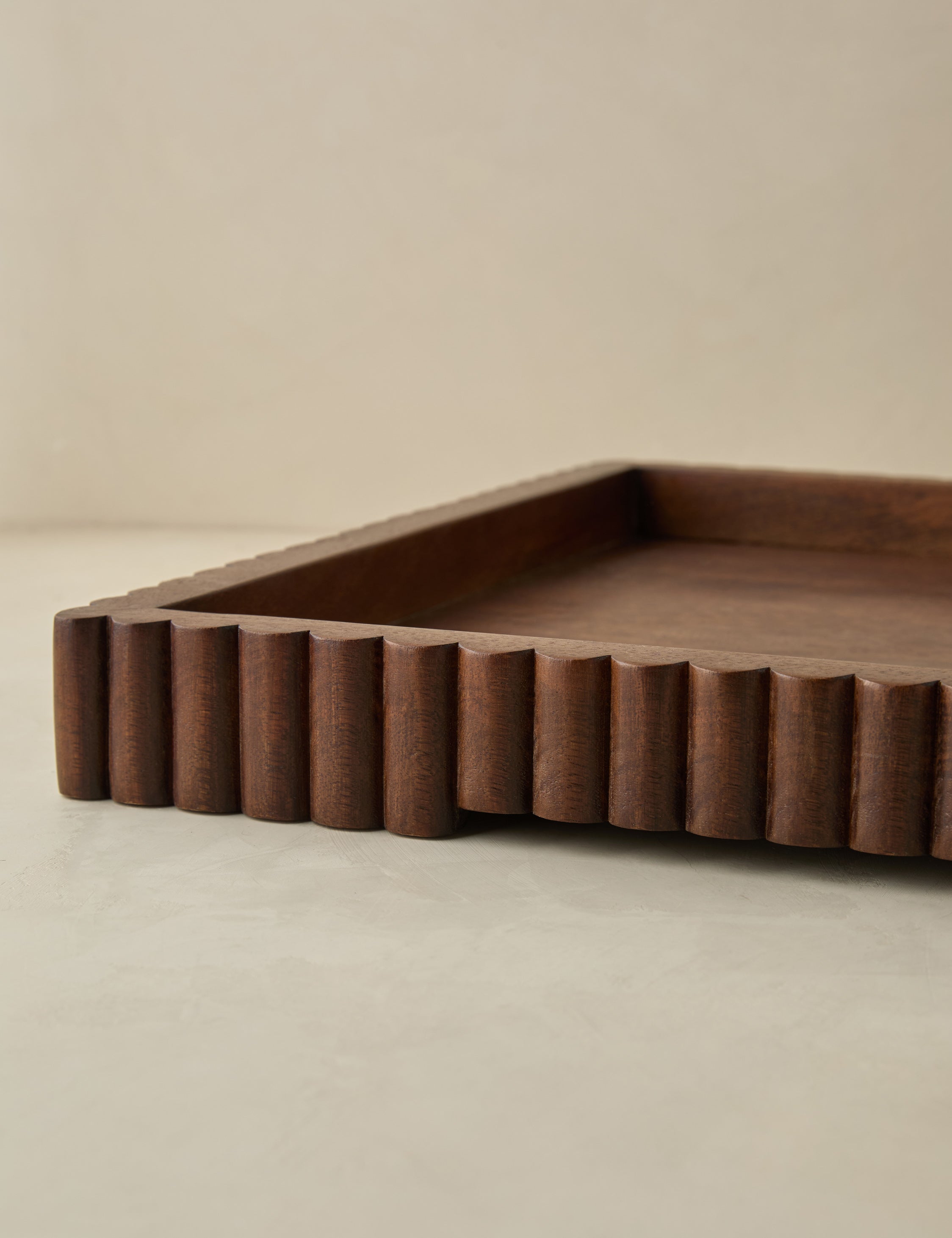 Organic Fluted Natural Tray - Brown - Image 5