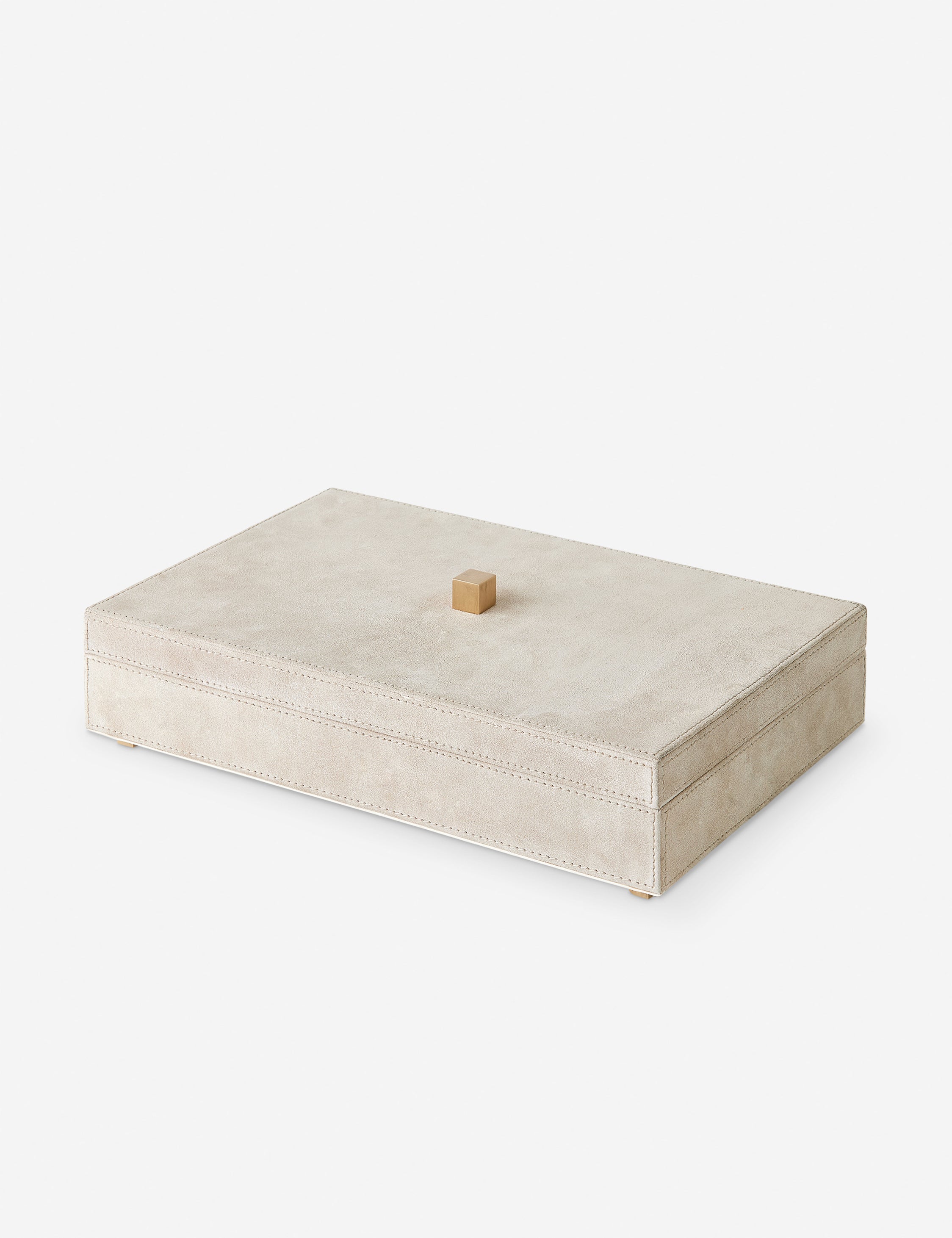 Decorative Brass Leather Box - Parchment - Image 2