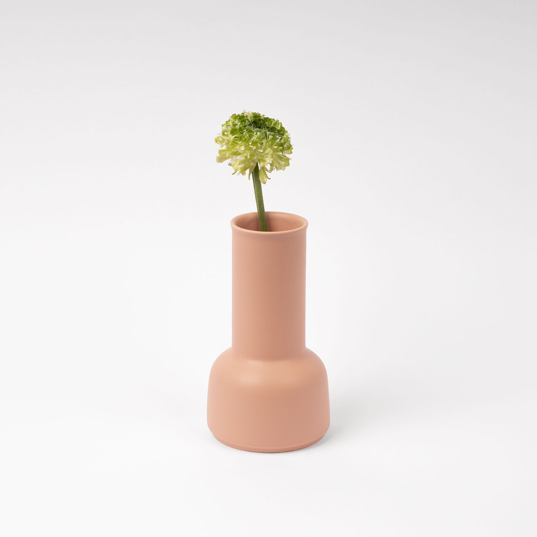 Pink Nude Ceramic Water Carafe - Rounded Bottle Silhouette - Image 3