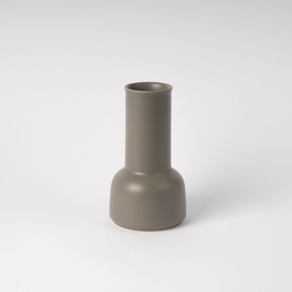 Smoke Green Ceramic Water Carafe - Rounded Bottle Silhouette