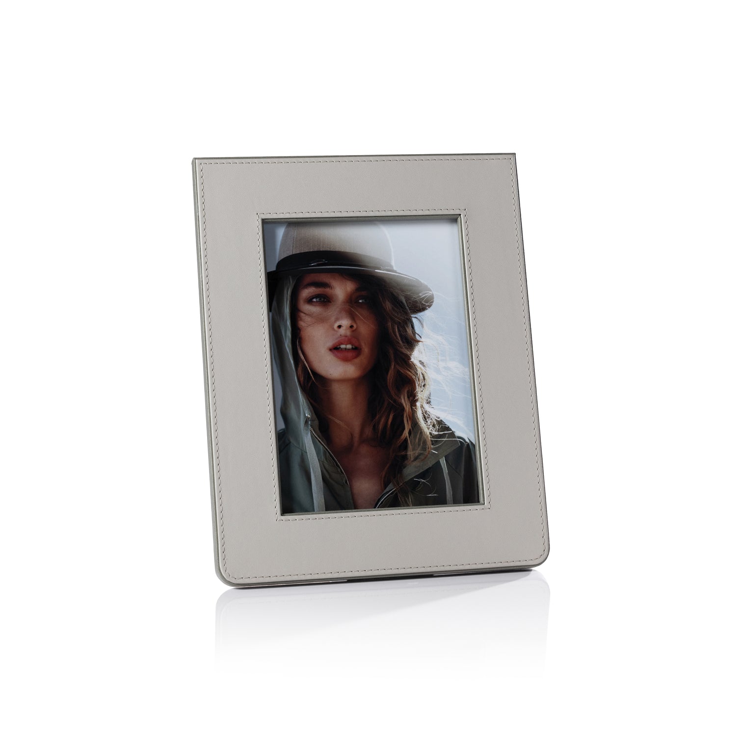 Gray and Sage Nappa Leather Photo Frame - Image 3